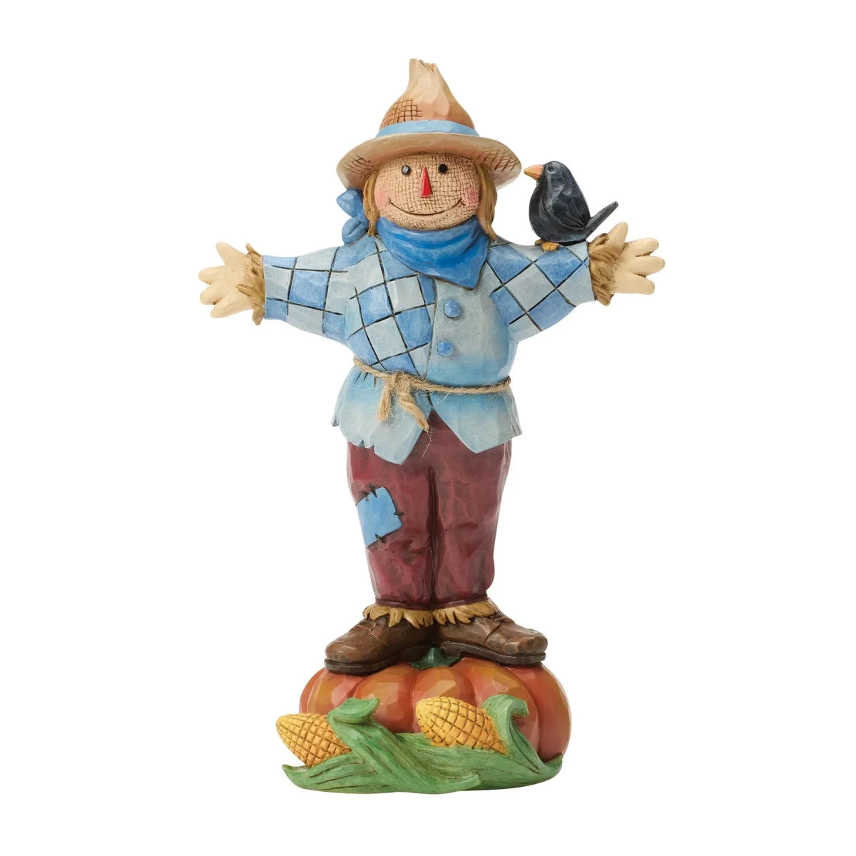 Scarecrow Standing on Pumpkin - Nifty Decor & More