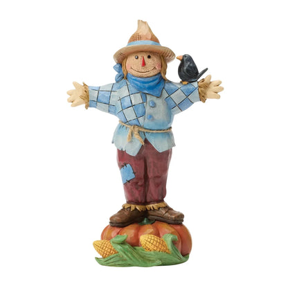 Scarecrow Standing on Pumpkin - Nifty Decor & More