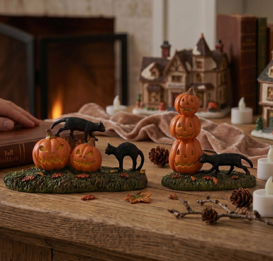Scary Cats & Pumpkins - Set of 2 | Department 56 - Nifty Decor & More