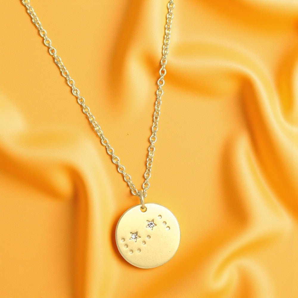 SCORPIO Zodiac Necklace - Gold - (Oct 23 - Nov 21) - Nifty Decor & More