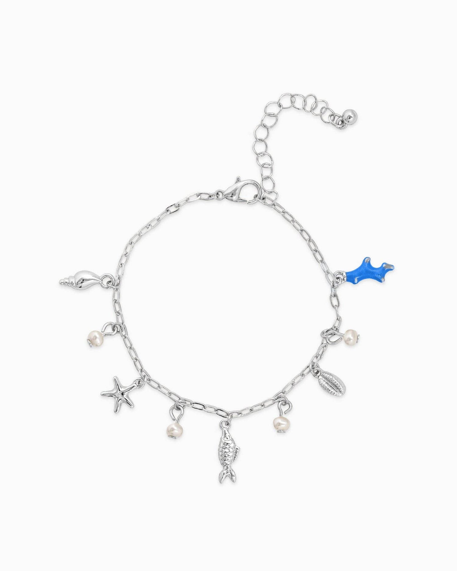 Sea Life Acrylic Color Charm Bracelet, Fun & Colorful Ocean Theme Jewelry, Ideal Summer Outfit Accent Gift - Nifty Decor & More
