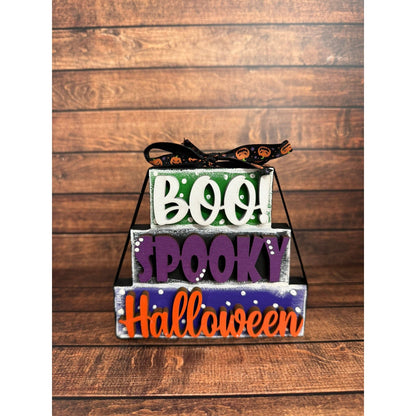 Seasonal Mini Word Stackers Table decor Spooky