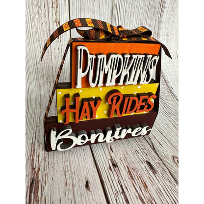 Seasonal Mini Word Stackers Table decor