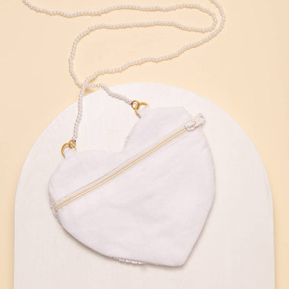 Sequins Seed Beaded Heart Crossbody Bag - "Teacher" - Nifty Decor & More