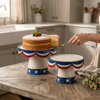 Set of 2 Patriotic Dessert Stands - Nifty Decor & More