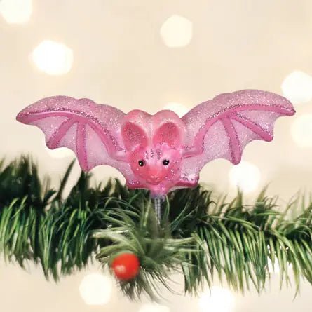 Shimmering Pink Bat Ornament - Nifty Decor & More