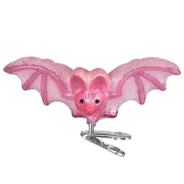 Shimmering Pink Bat Ornament - Nifty Decor & More