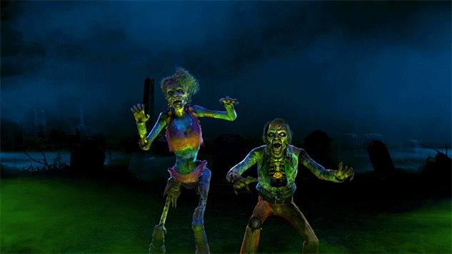 Silly Zombie Scares Sample Decoration Scene