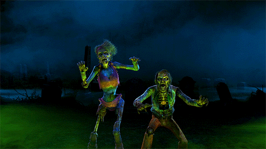 Silly Zombie Scares Sample Decoration Scene
