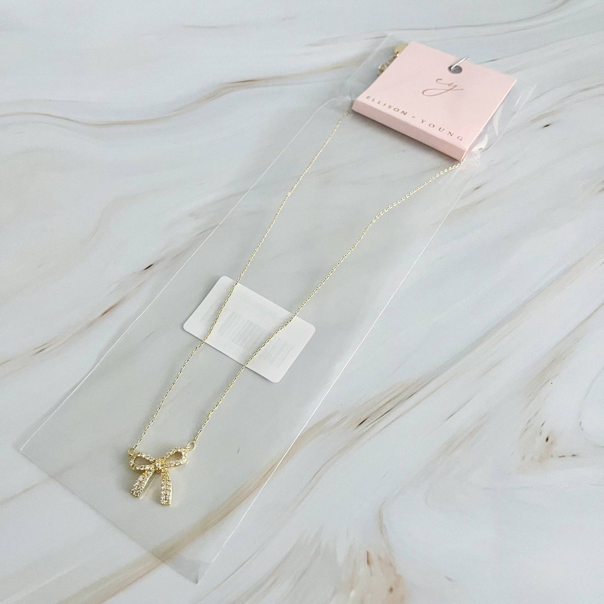 Simply Shine Bow Necklace, Delicate Chic Preppy Design for Stylish Women, Great Gift for Anniversaries or Holidays - Nifty Decor & More