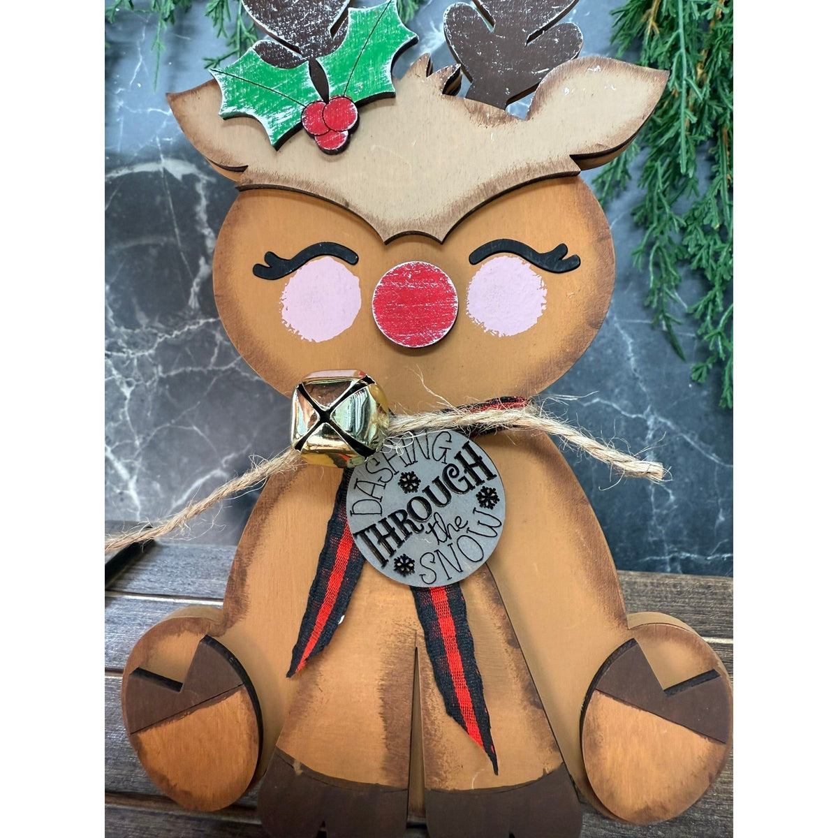 Sitting Reindeer Shelf Sitter - Nifty Decor & More