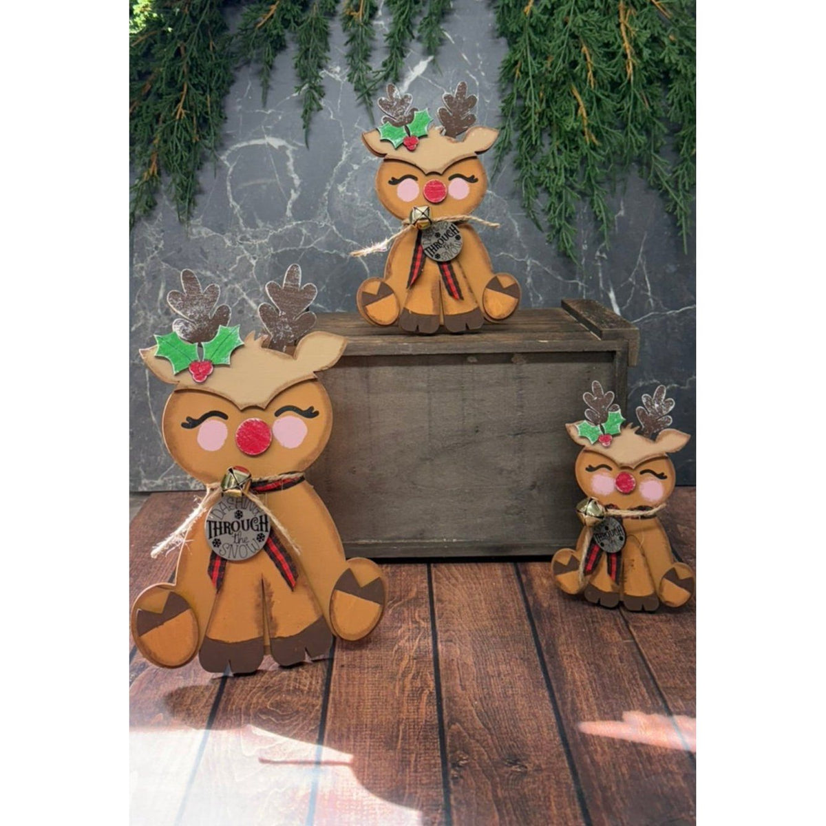 Sitting Reindeer Shelf Sitter - Nifty Decor & More