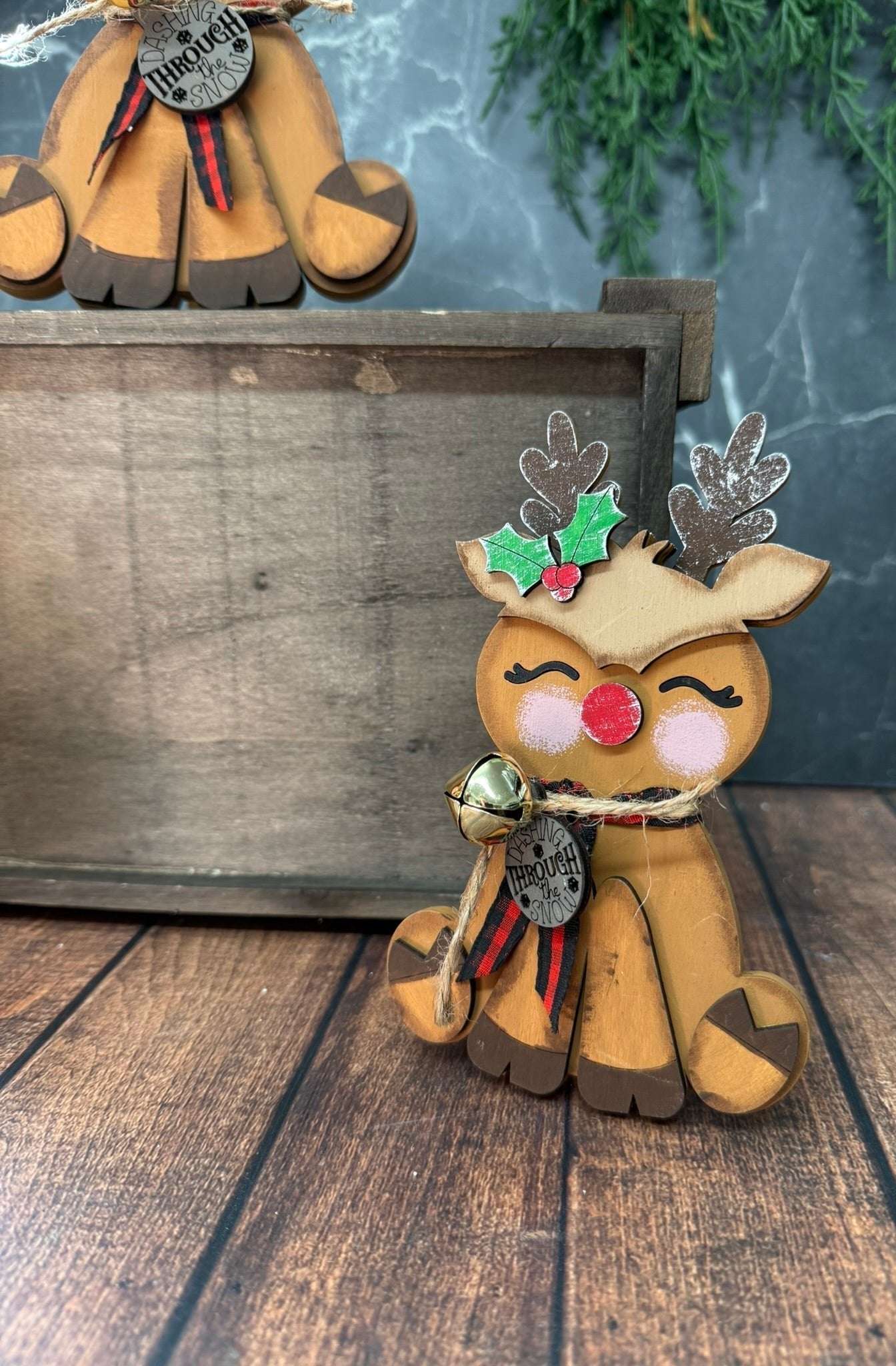 Sitting Reindeer Shelf Sitter - Nifty Decor & More
