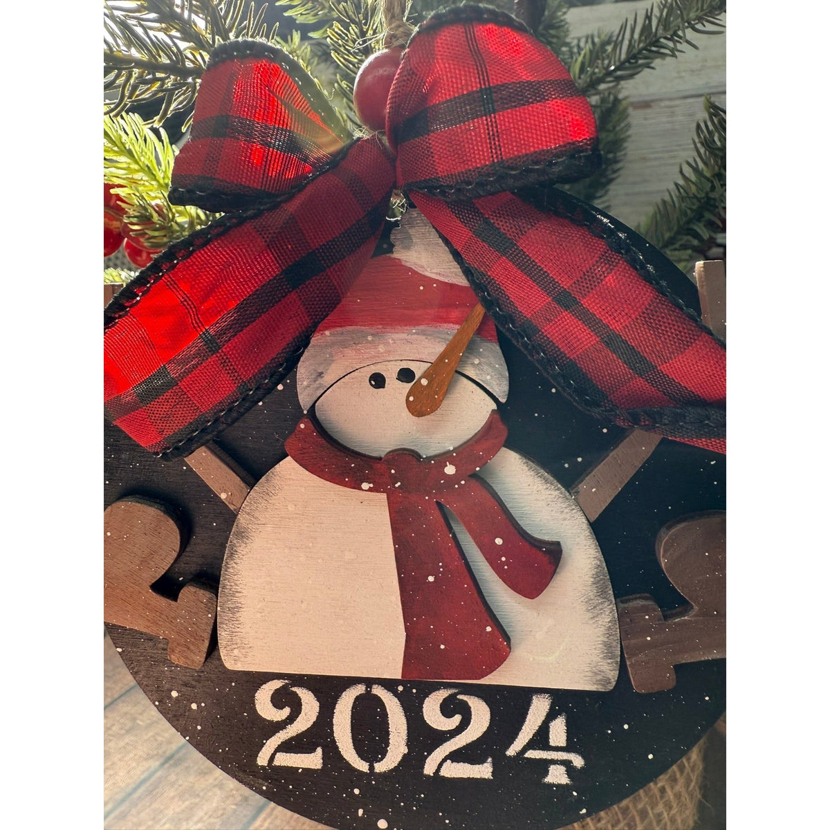 Sitting Snowman Ornament - Nifty Decor & More