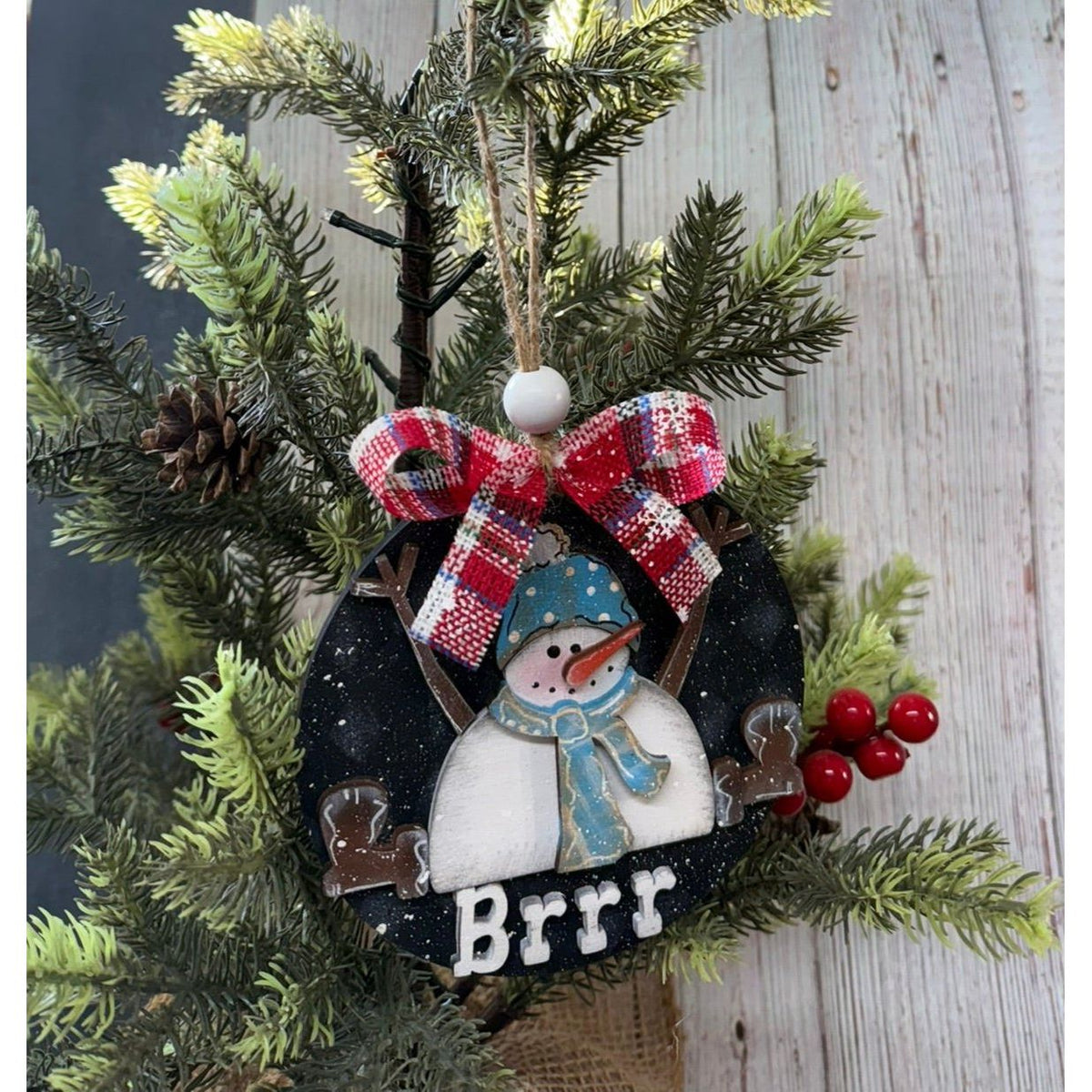Sitting Snowman Ornament - Nifty Decor & More