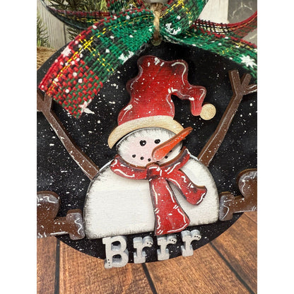Sitting Snowman Ornament - Nifty Decor & More
