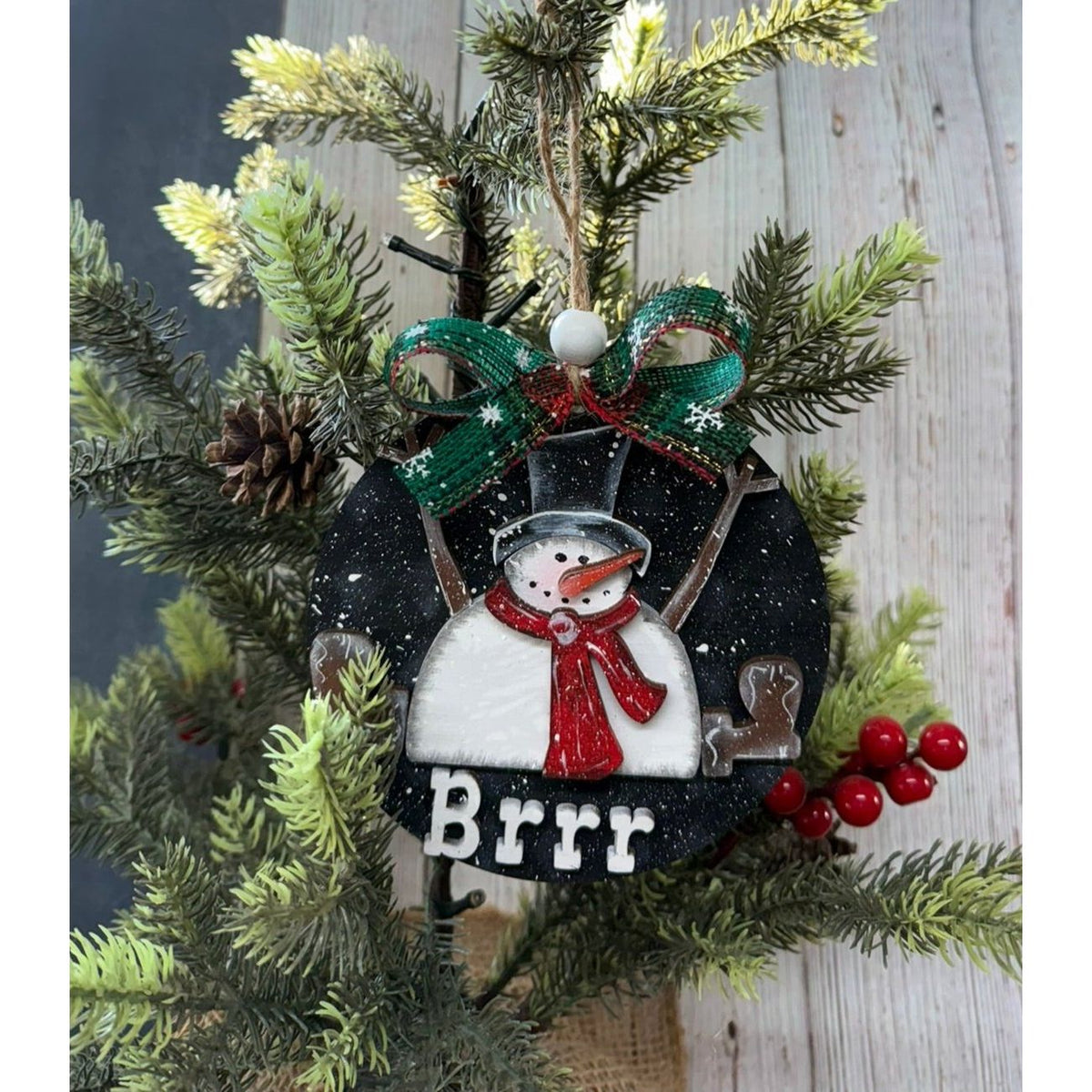 Sitting Snowman Ornament - Nifty Decor & More