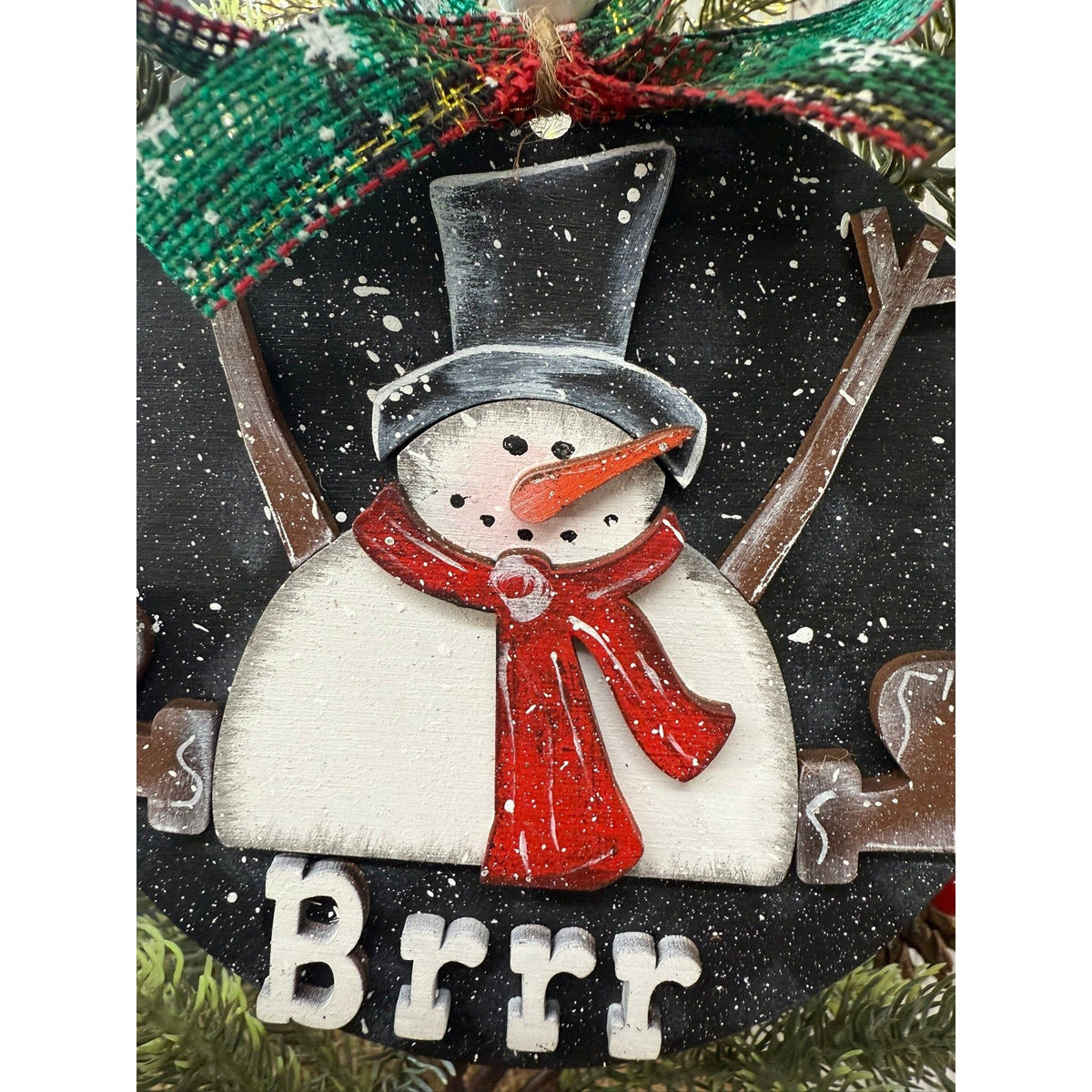 Sitting Snowman Ornament - Nifty Decor & More