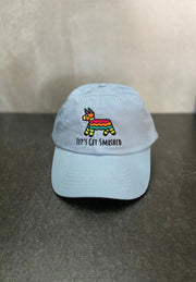 It's My Final Fiesta | Let's Get Smashed - Embroidered Bachelorette Party Dad Hats Bachelor embroidered ballcap Light Blue