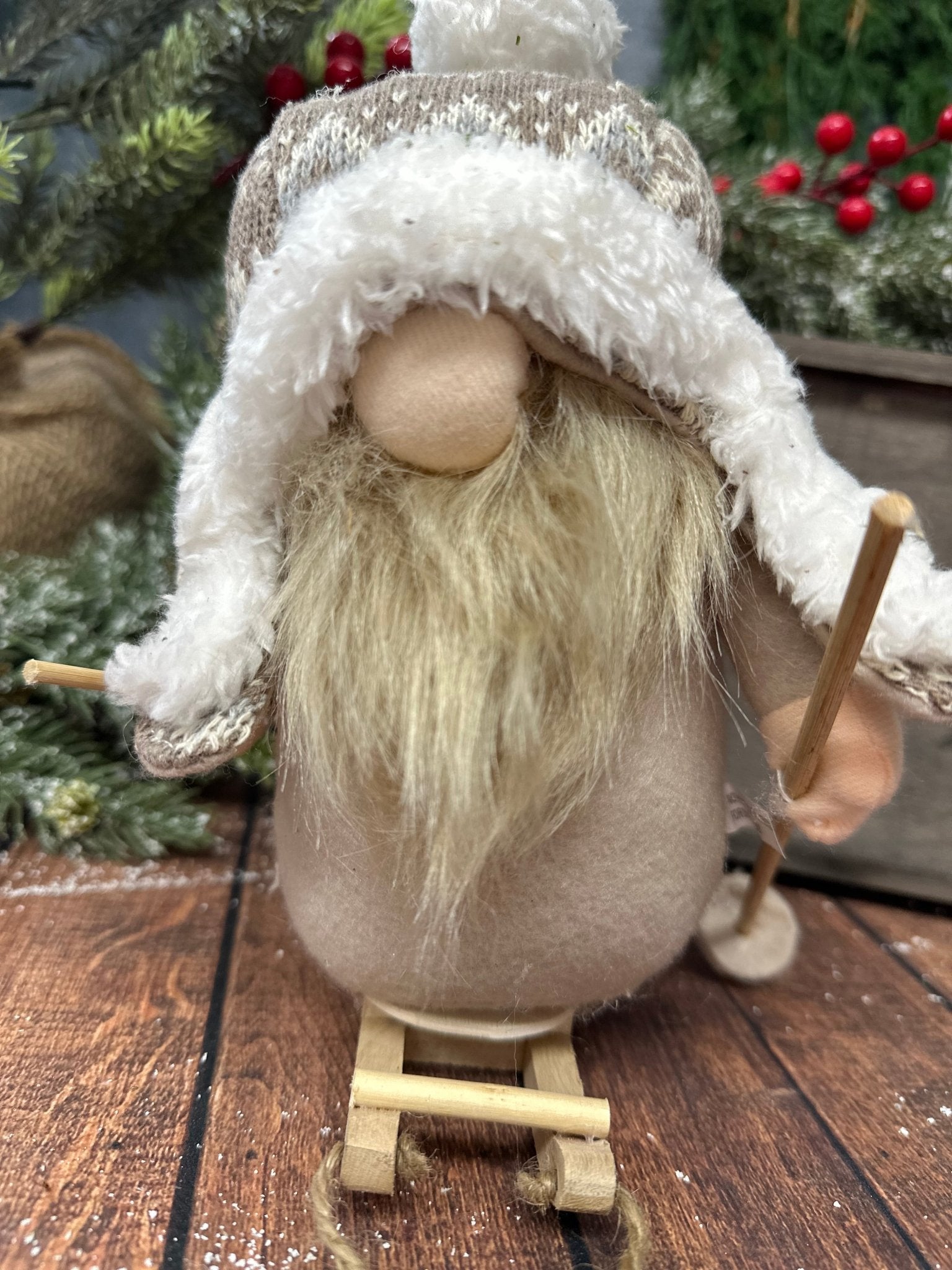Ski Gnome Plush Shelf Sitter - Nifty Decor & More