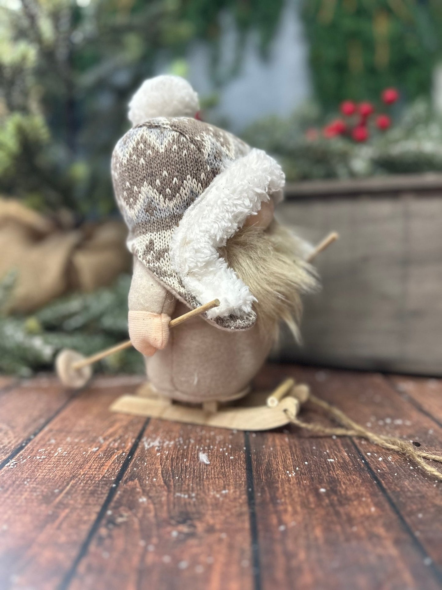 Ski Gnome Plush Shelf Sitter - Nifty Decor & More