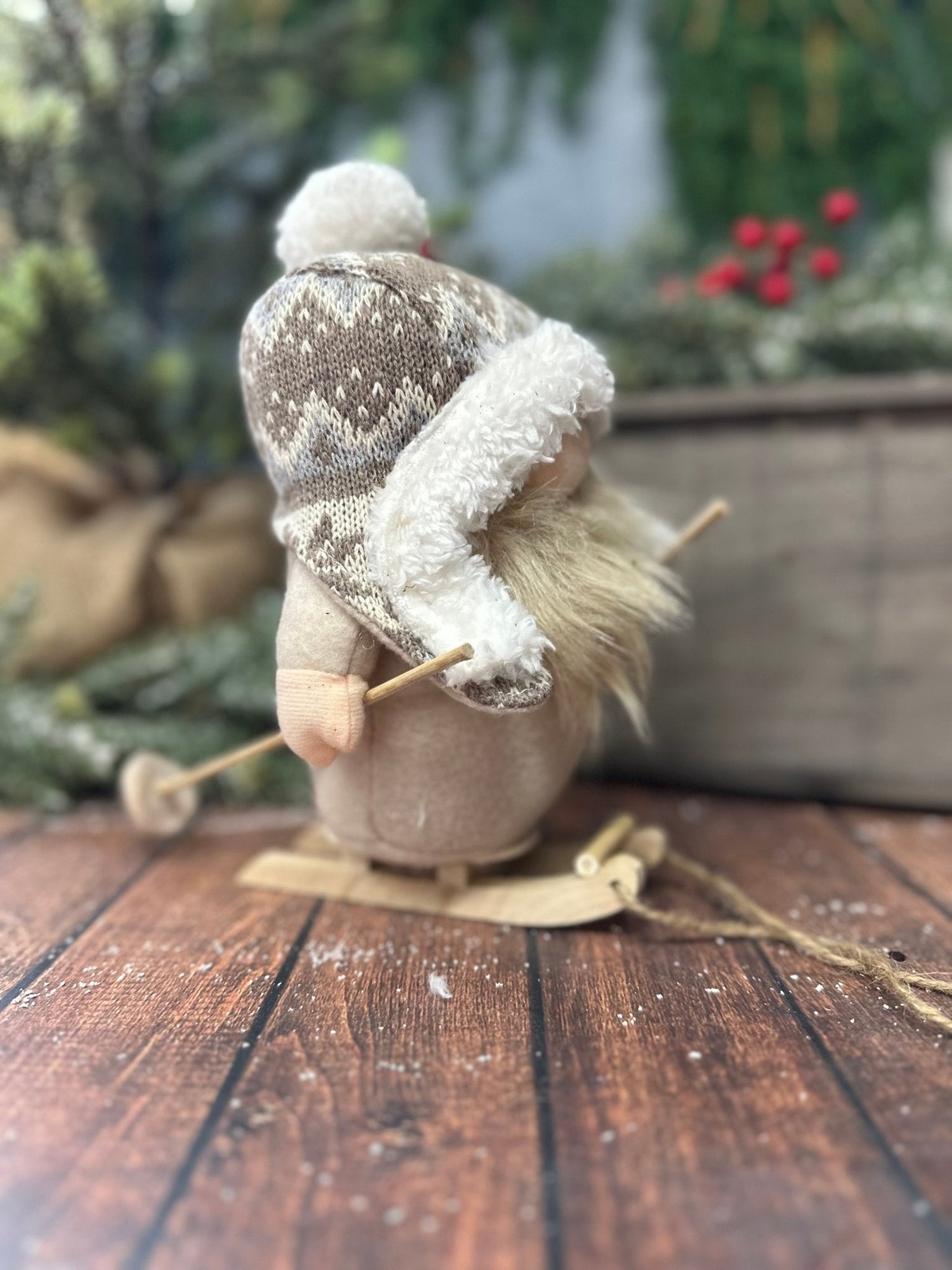 Ski Gnome Plush Shelf Sitter - Nifty Decor & More
