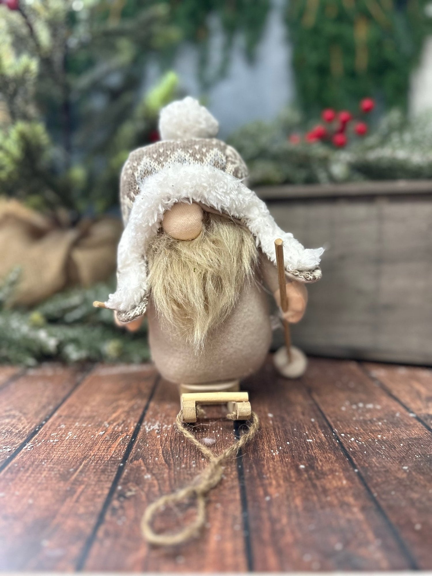 Ski Gnome Plush Shelf Sitter - Nifty Decor & More