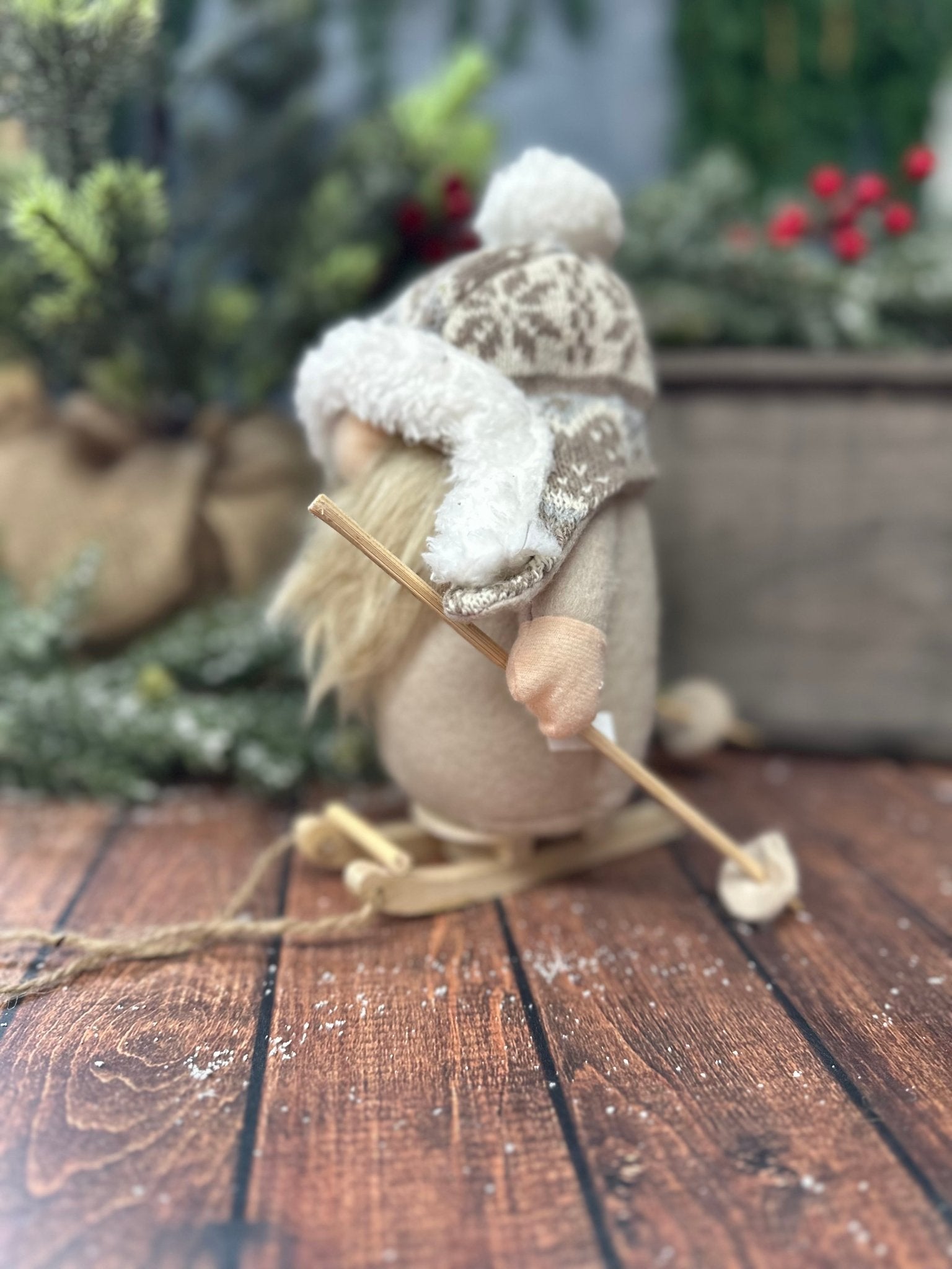 Ski Gnome Plush Shelf Sitter - Nifty Decor & More