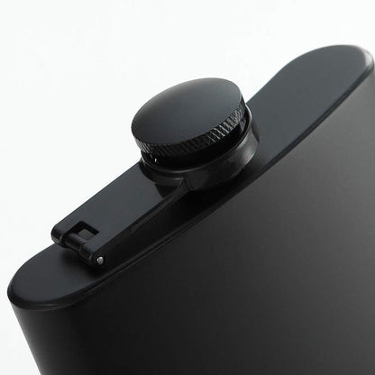 Sleek Personalized Matte Black Flask, perfect engraved men’s birthday or groom anniversary, stylish men’s gift Personalized Flask