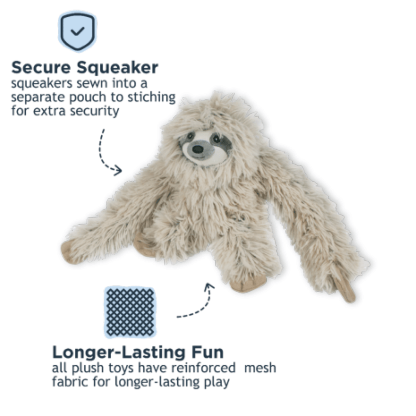 Sloth Rope Body Dog Toy - Nifty Decor & More