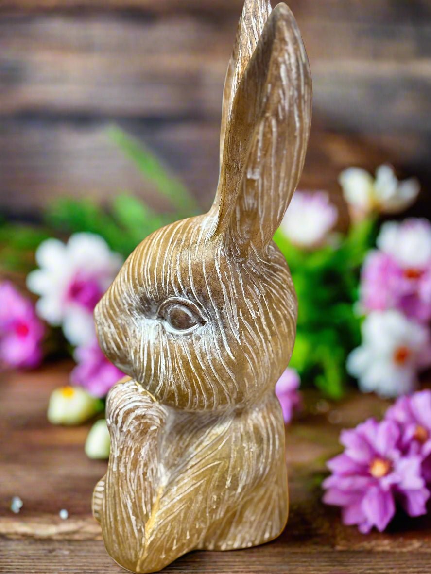 Small Resin Thinking Bunny | Cute Spring Decor | Charming Bunny Figurine | Perfect for Easter & Home Decoration - Nifty Decor & More