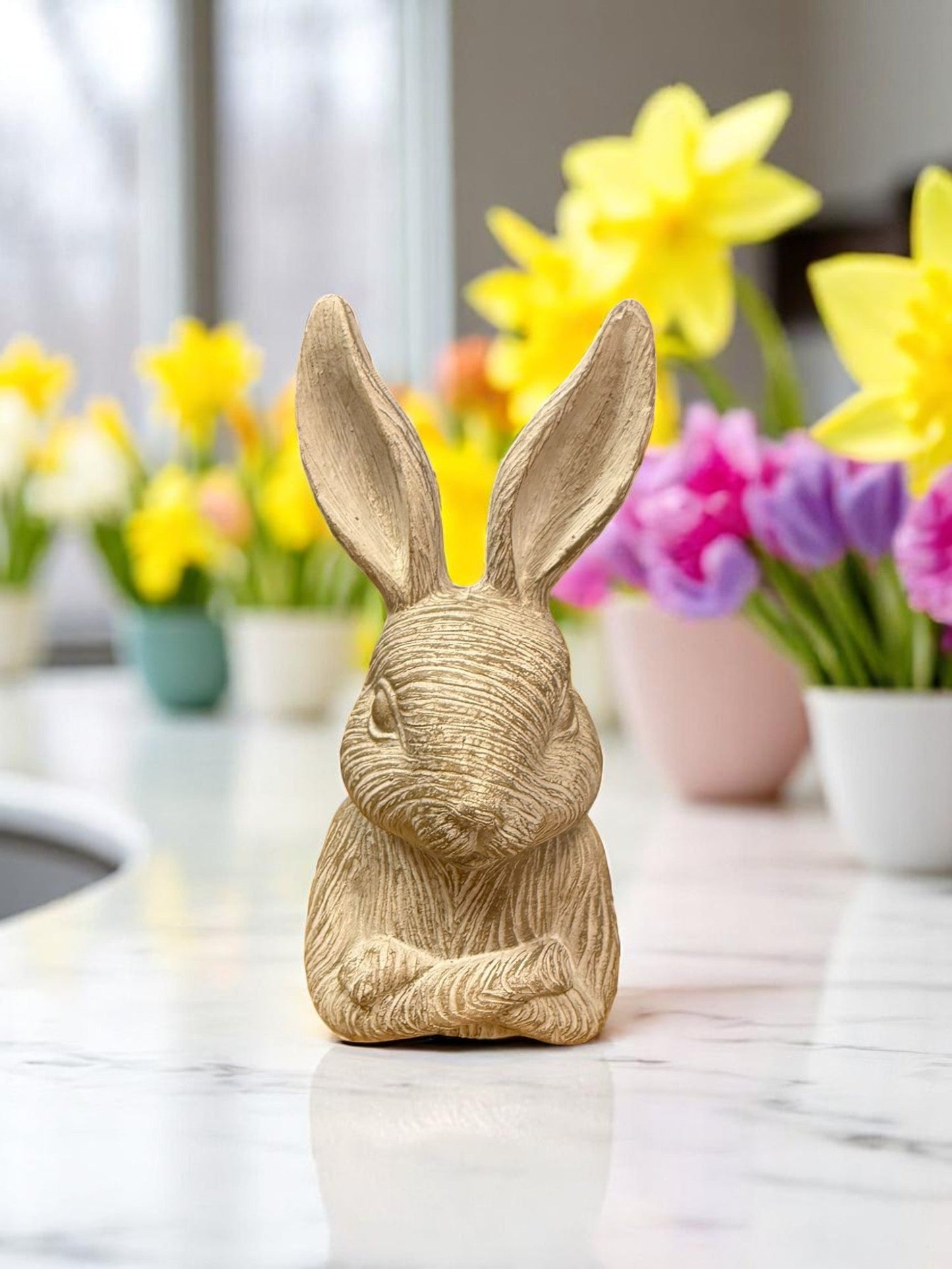 Small Thinking Bunny's | Cute Spring Decor | Charming Bunny Figurines | Perfect for Home Decoration Crossed Arms