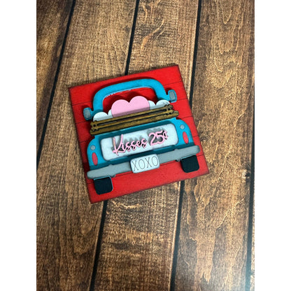 Smooch Valentine Tiles - Set 4 PC Valentine Wall Decor