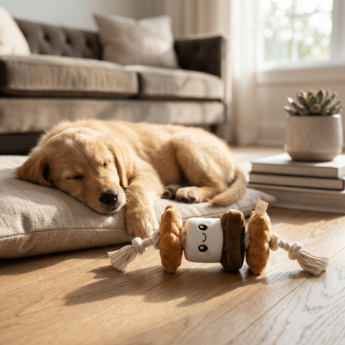S'mores Squeaker Tug Dog Toy - Nifty Decor & More