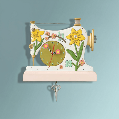 Snip and Stitch Wall Clock - Nifty Decor & More