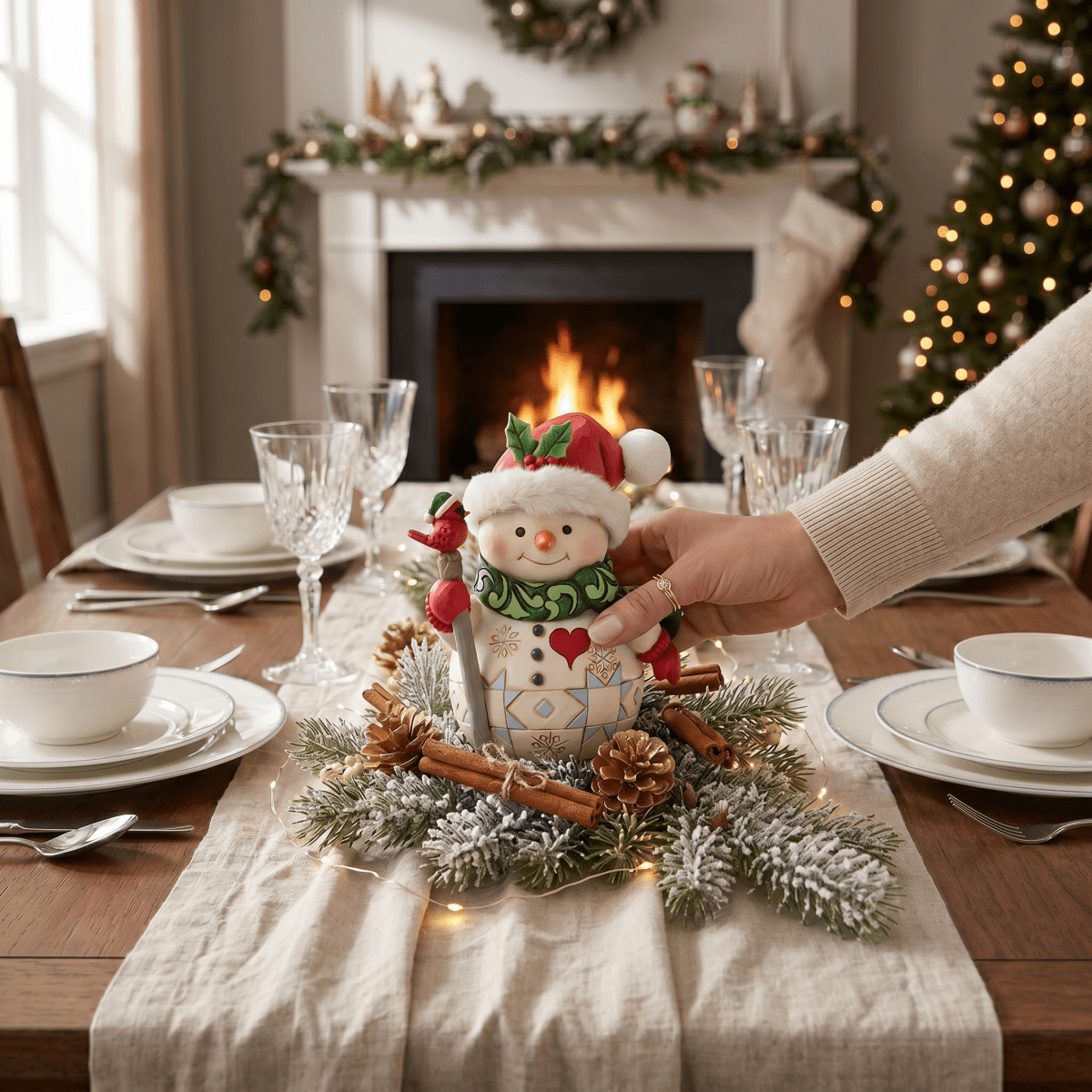 Snowman Bird on Stick Pint - Nifty Decor & More