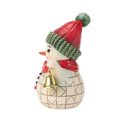 Snowman Holding Bell Mini - Nifty Decor & More