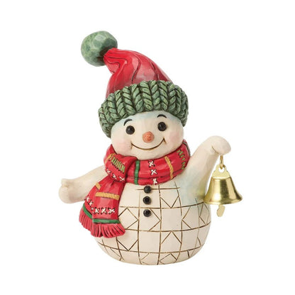 Snowman Holding Bell Mini - Nifty Decor & More