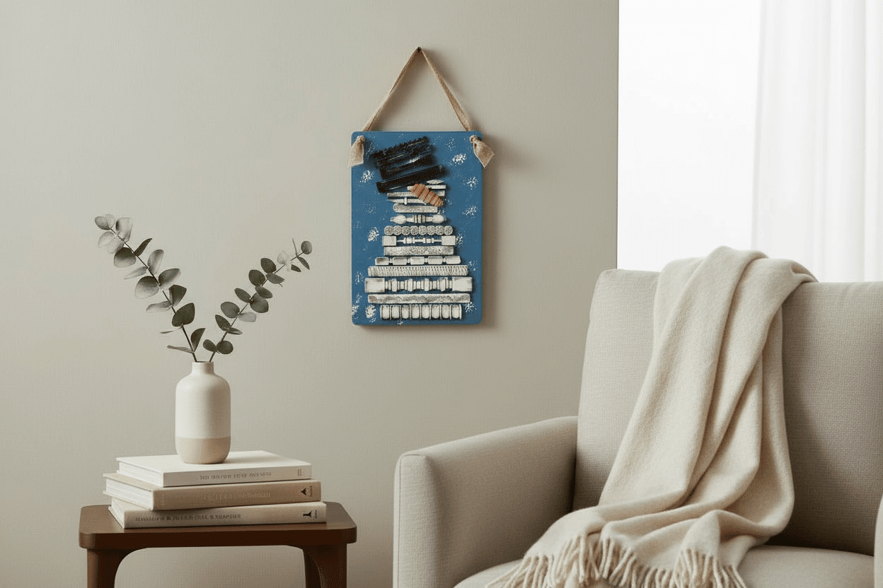 Snowman Spindle Picture - Nifty Decor & More