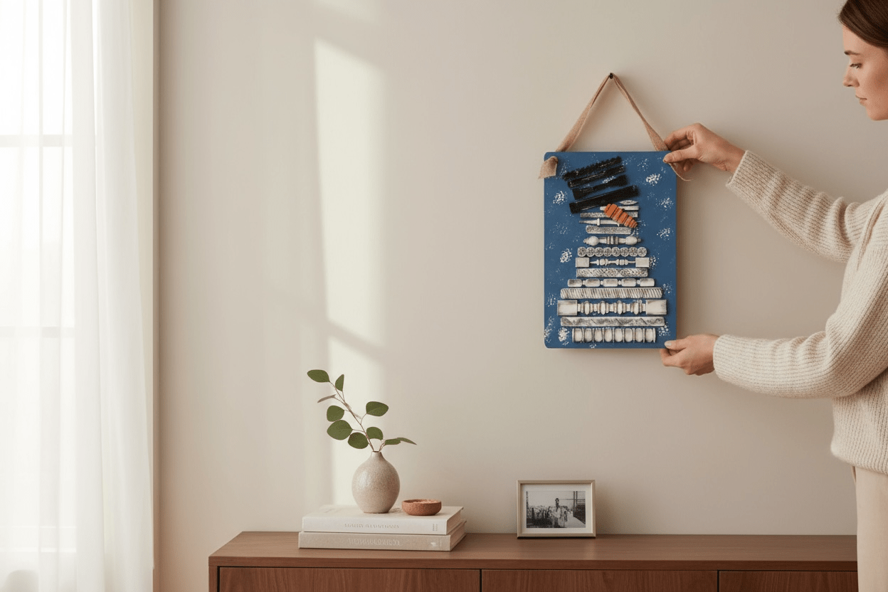 Snowman Spindle Picture - Nifty Decor & More