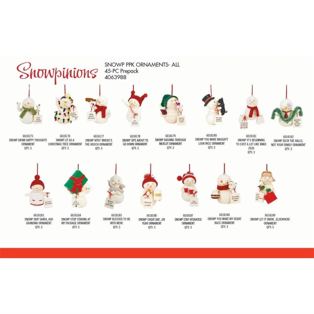Snowpinions Christmas Ornaments - Nifty Decor & More