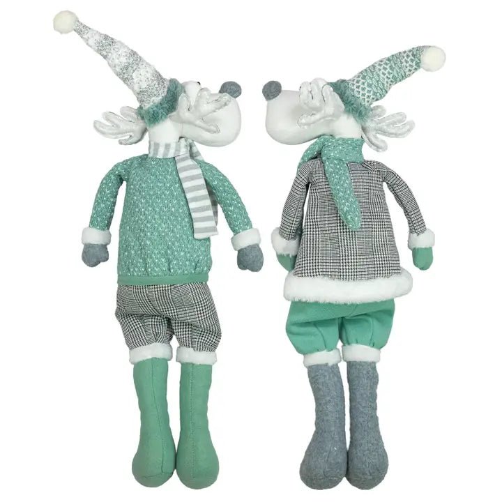 Snowy Sage Christmas Reindeer Dangle Leg - Nifty Decor & More