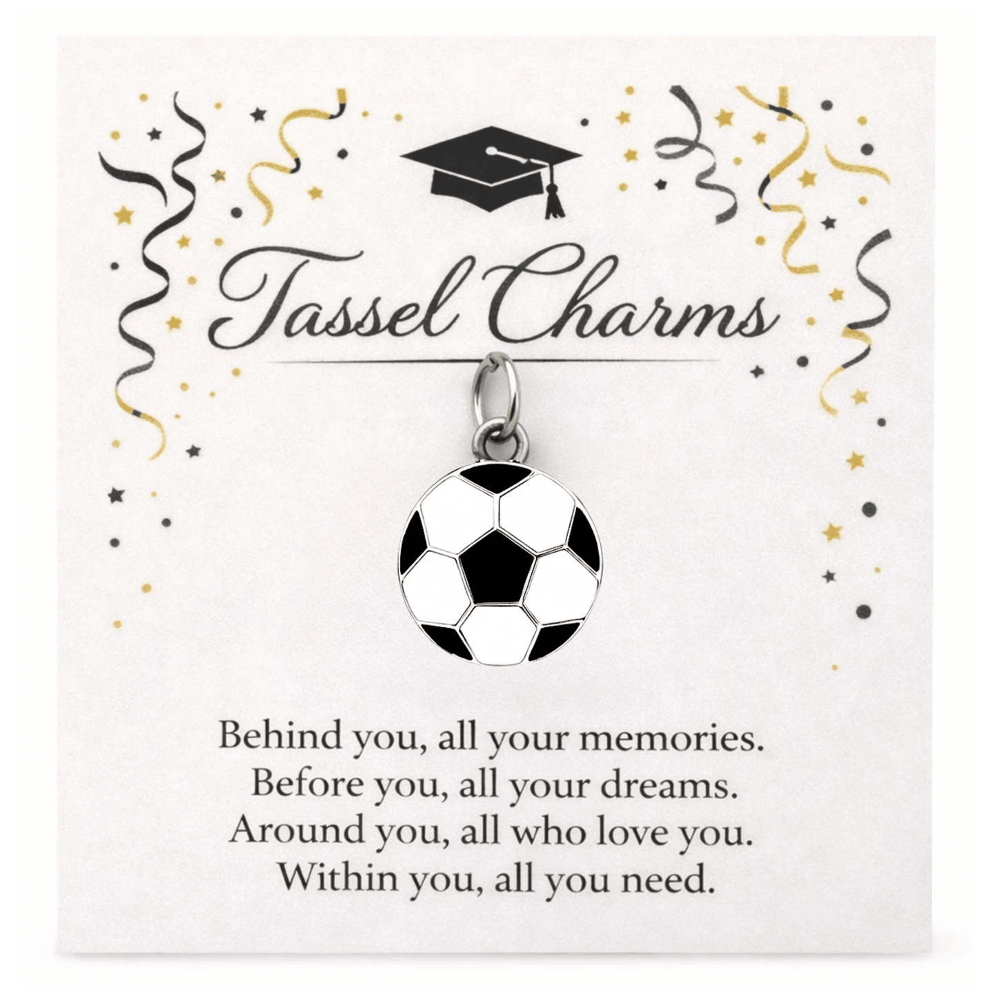 Soccer Graduation Tassel Charm - Nifty Decor & More