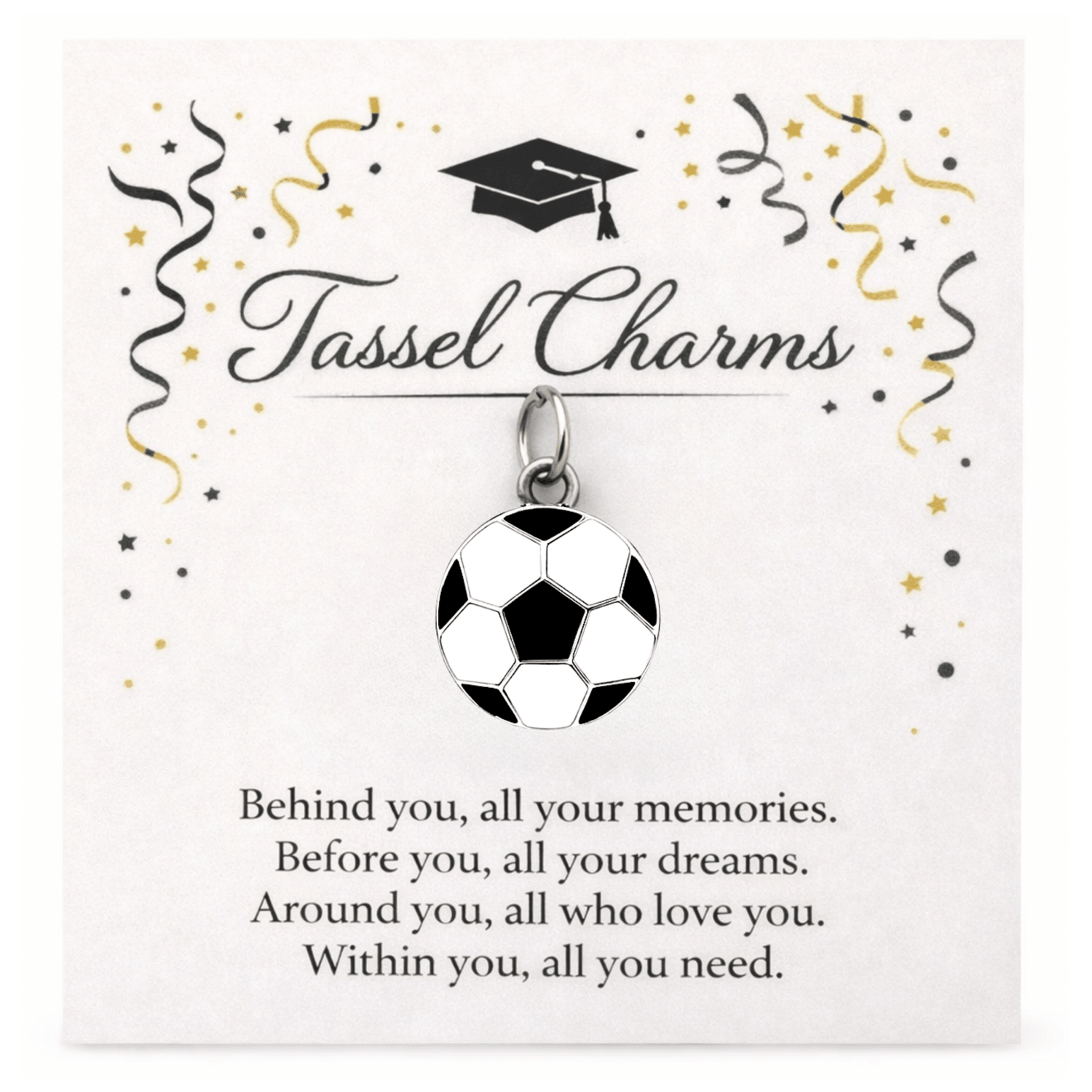 Soccer Graduation Tassel Charm - Nifty Decor & More