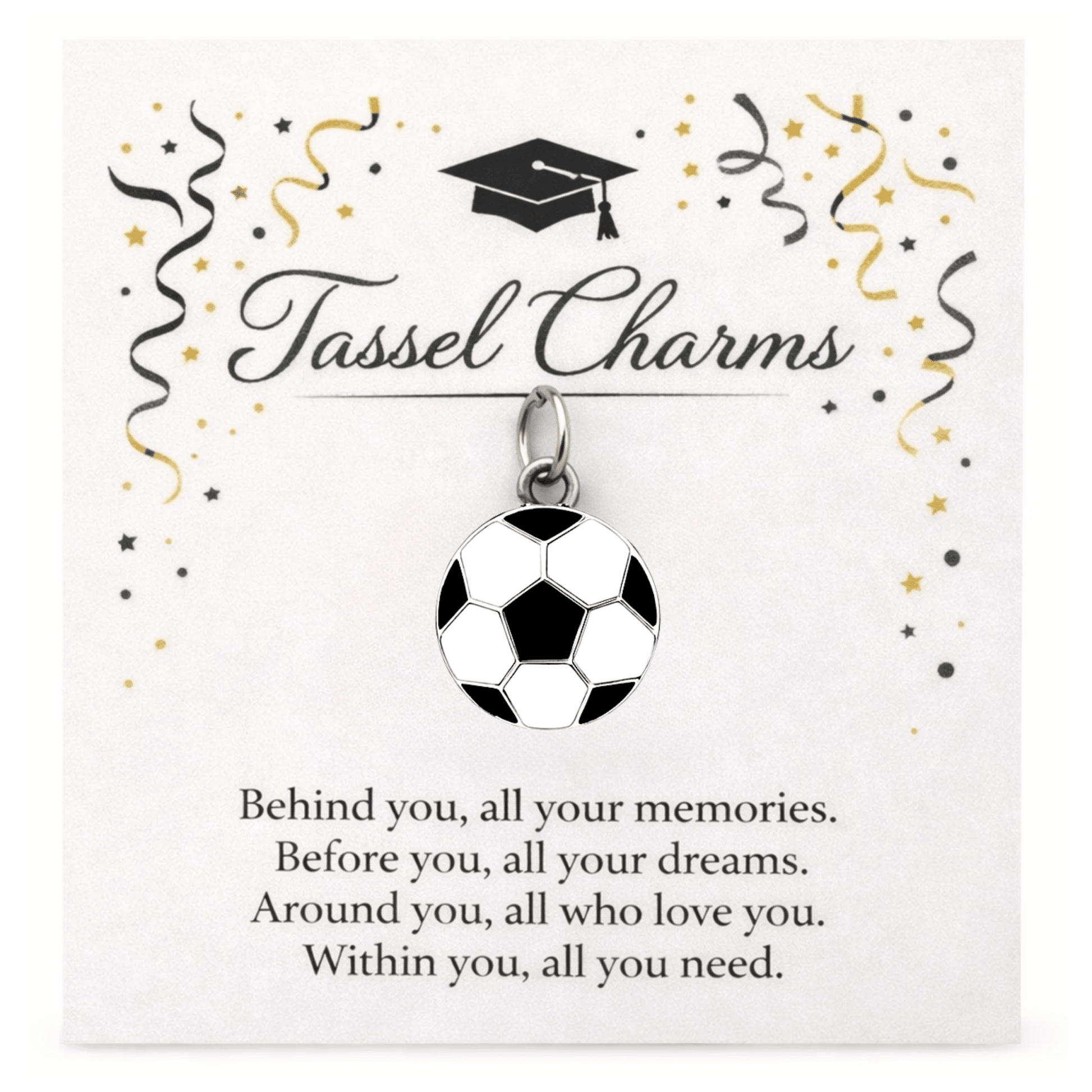 Soccer Graduation Tassel Charm - Nifty Decor & More