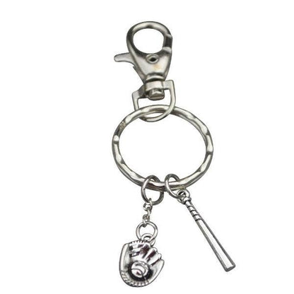 Softball Bat & Glove Zipper Pull Keychain - Nifty Decor & More