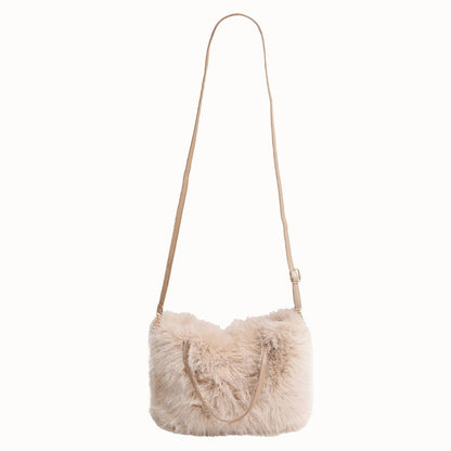 Solid Color Faux Fur Mini Handbag - Nifty Decor & More
