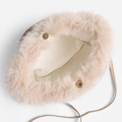 Solid Color Faux Fur Mini Handbag - Nifty Decor & More