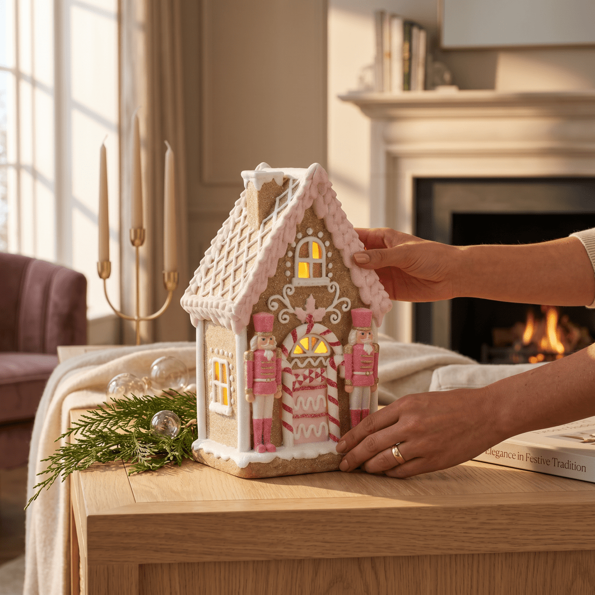 Sparkle LED Gingerbread House - Nifty Decor & More