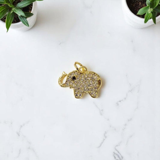 Sparkling Elephant Charm, shimmering add - on for jewelry, elevate your necklace or bracelet, fabulous gift - Nifty Decor & More